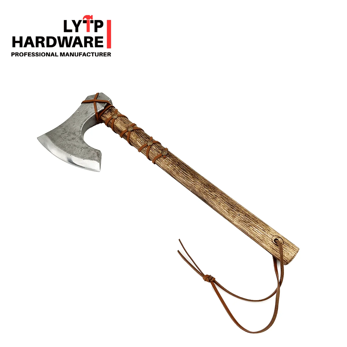 Hot Selling Carbon Steel Viking Bearded Outdoor Axe With Wooden Handle Hand Forge Hand Forged Viking Axe