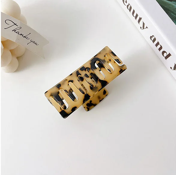 Korean High Quality Acetate hot selling Retro Tortoiseshell Hair Ornaments Simple Elegant Big Hair Claw For Women