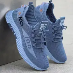 Flying Knitting Fashion Casual High Quality Custom Mens Running Shoes Sport