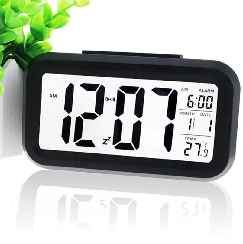 Smart Clock Night Light Alarm Clock Calendar Temperature LED Digital Alarm Clocks
