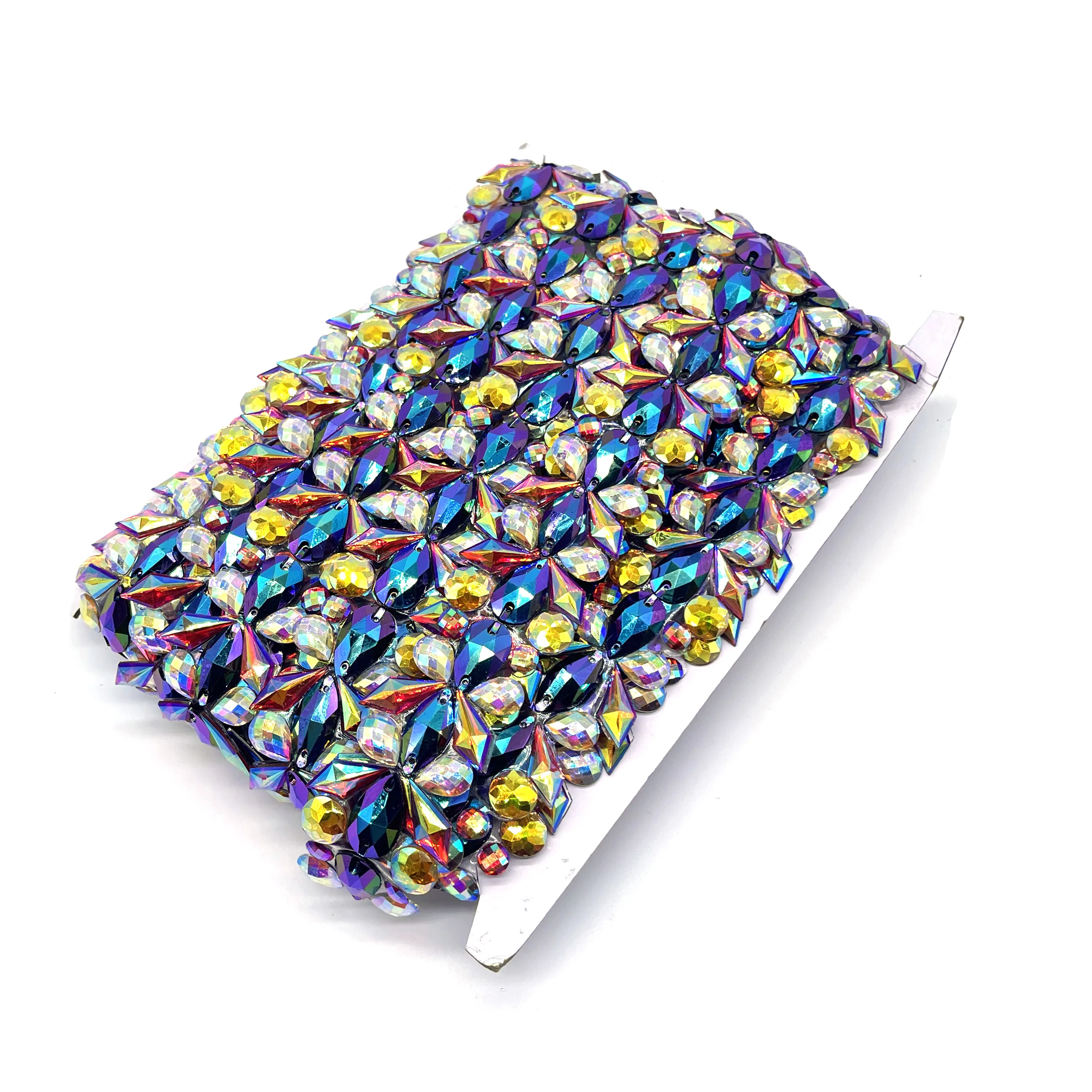 2024 UK London Miami Samba Carnival Customized Hot Fix Rhinestone Trim Applique Gem Trim for Shoes Bags Garments