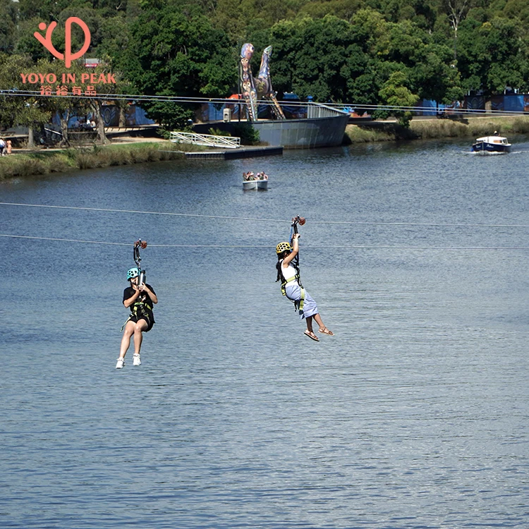 Outdoor Fun Attractions Ropeway Cableway Theme Park Sightseeing Equipment Jungle Sky Zip Linee For Sale