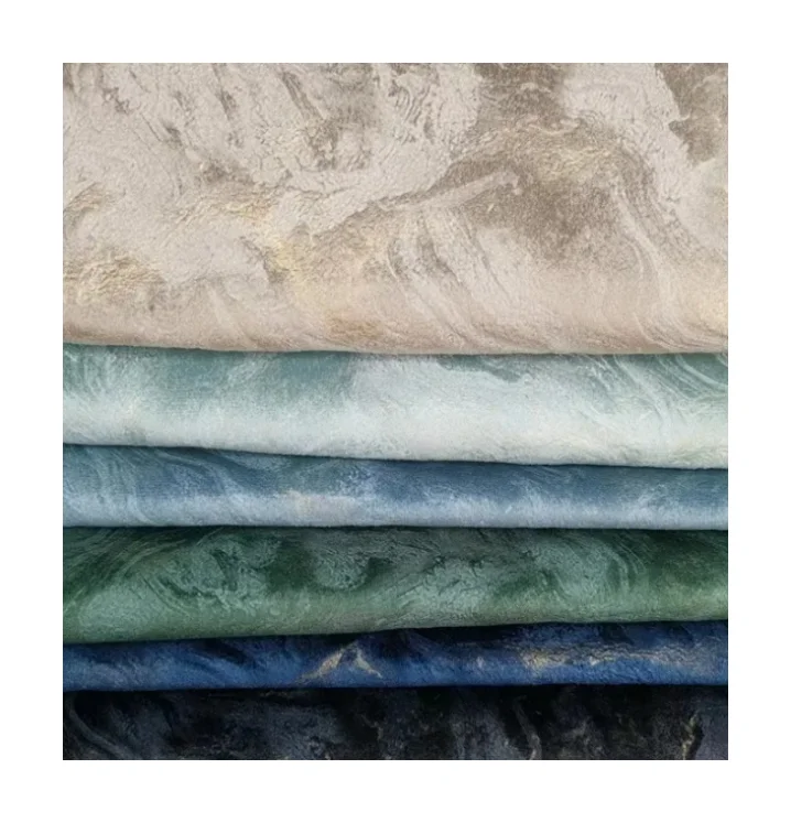 2023 zhejiang Wholesale custom 100%polyester holland velvet glue embossed foil sofa curtain fabric