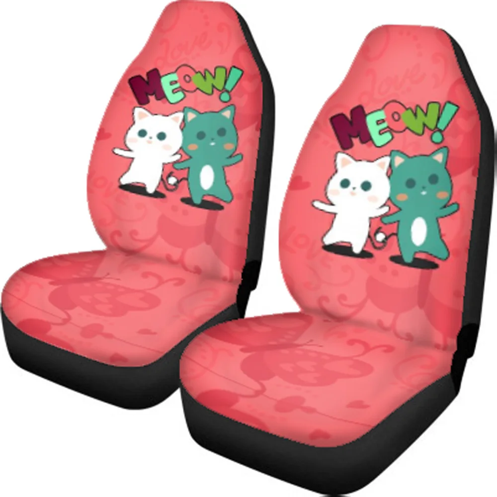 1MOQ Dropshippig Wholesale Car Seat Cover Luxury Cartoon Animal Dog Cats Print Seat Covers For Car Fashion Custom Car Seat Cover