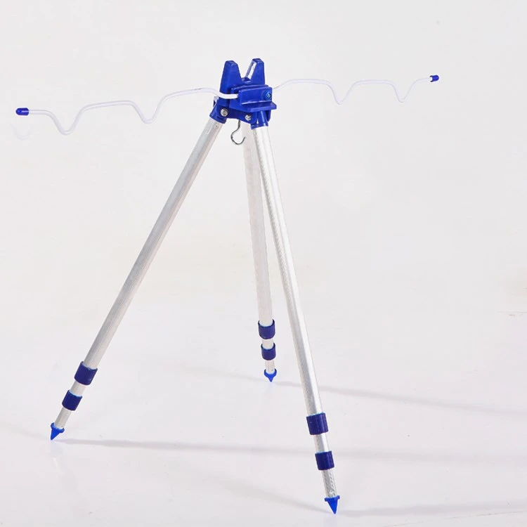 LongXiang Aluminum Fishing Rod Tripod Stand Fishing Rod Holder with Telescopic Legs Adjustable