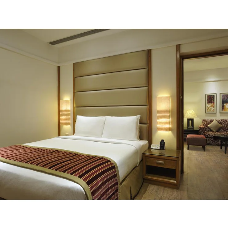 Factory custom 5  star holiday inn hotel room interior furnitures solid wood