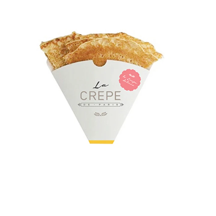 Disposable printed folded cardboard Crepe Perforated Holder custom