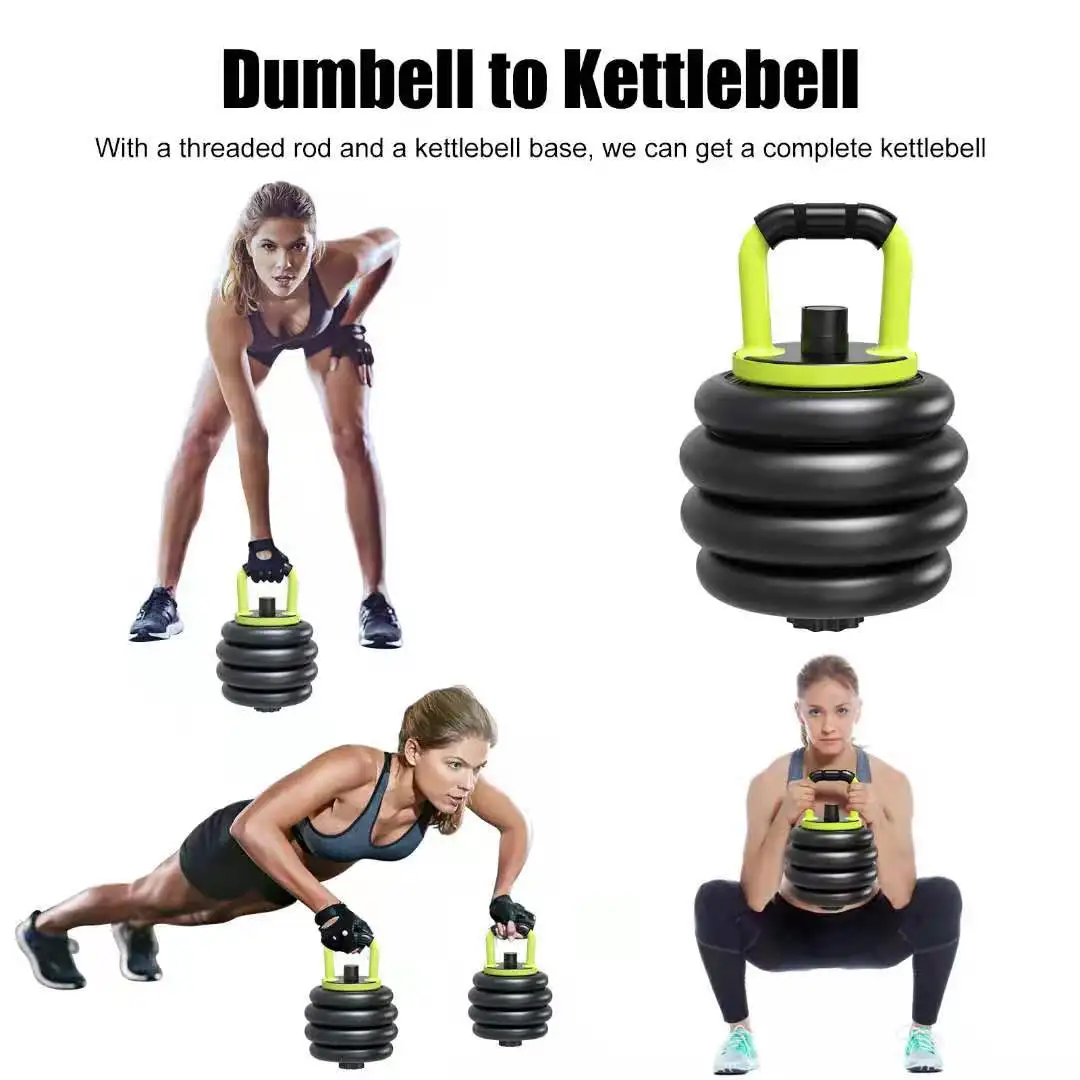 Multifunction free weight fitness cement dumbbell 40kg weight set adjustable barbel kettlebell dumbbell set