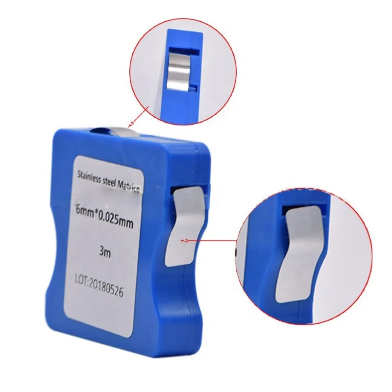 Полость рта стоматологический инструмент рулон из нержавеющей стали формирующий кусок в коробке матричный браслет