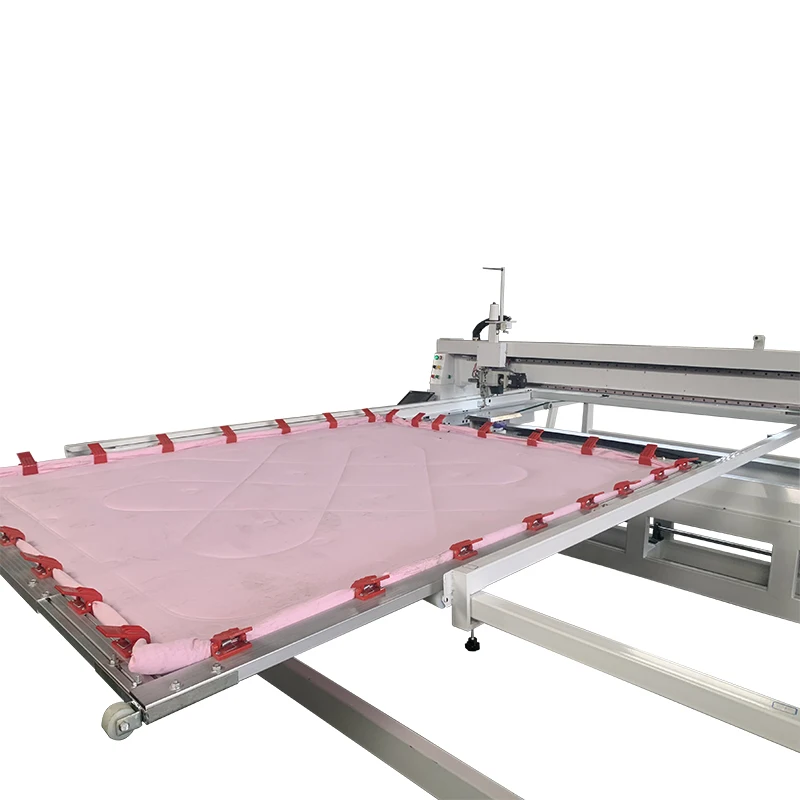 High speed 1200 rpm  servo motor single head mattress continuous industrial quilting machine for mattress and blankets