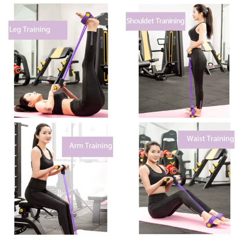 Multifunction Tension 4-Tube  6-Tube Elastic front foot pedal pull resistance band