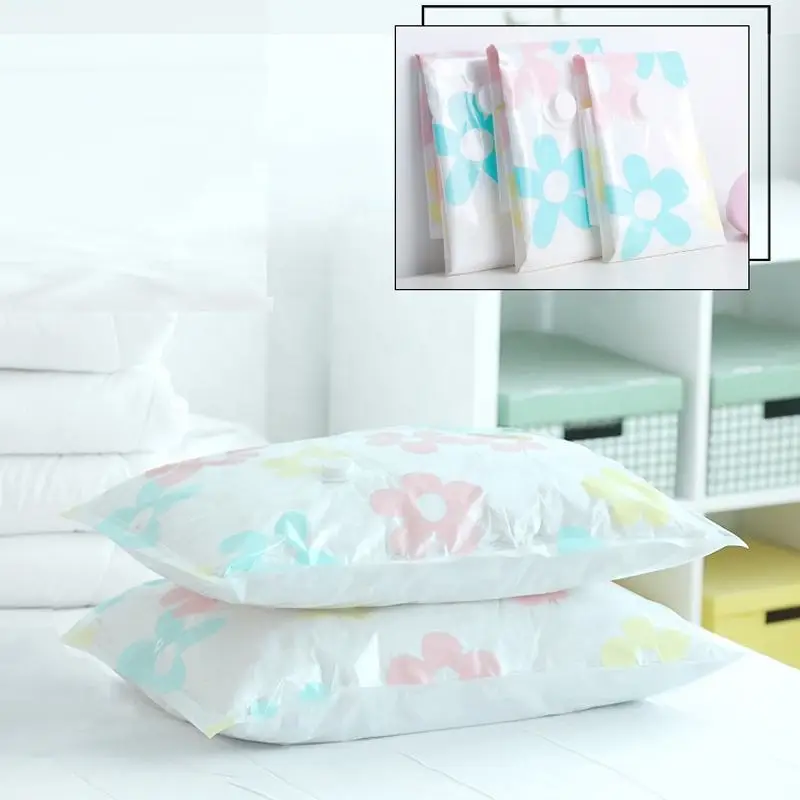 Portable Home Mattress Space Saver Reusable Vacuum Compressed Storage Bags Set Large Vacuum Storage Bags For Clothes With Pump