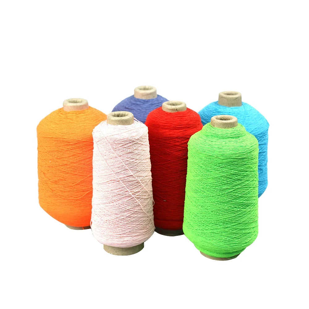 White Color Thin Stretch Yarn Latex Rubber Thread 110# for Elastic Tape Band