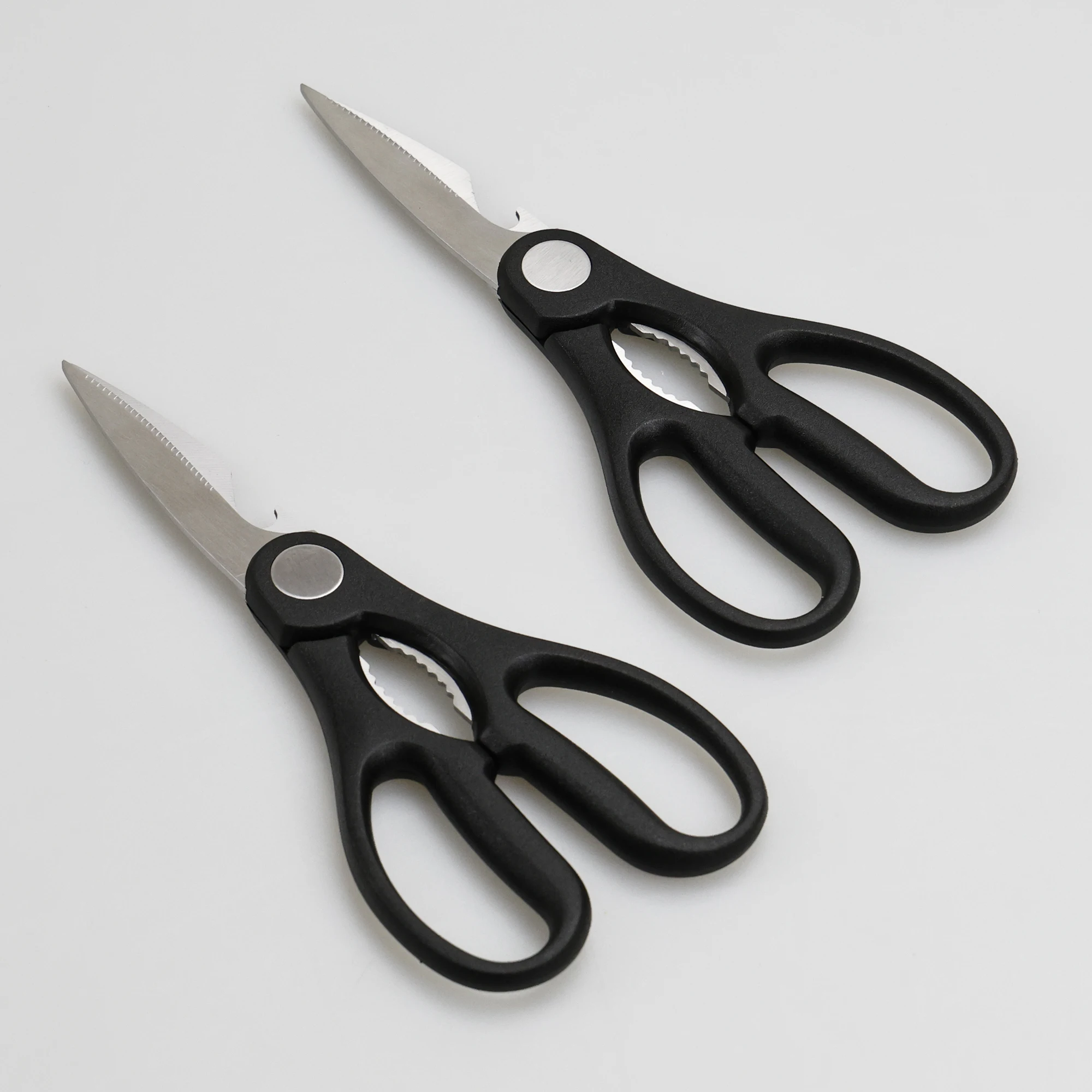 Multipurpose heavy duty stainless steel kitchen scissors scissor shears for poulty fish meat vegetable with bottle opener