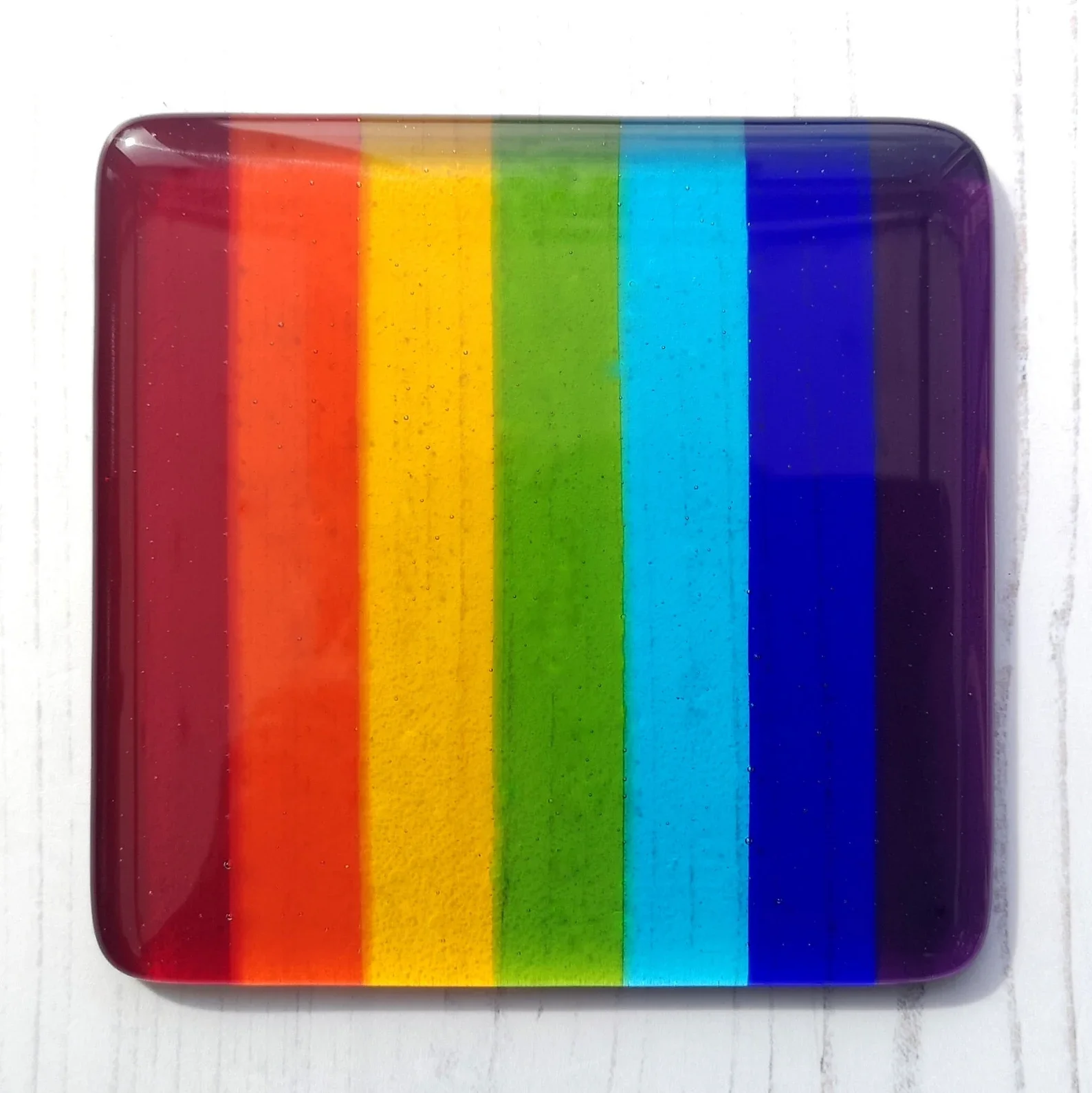 Rainbow Glass Coaster Tableware Table Decoration Coasters Print Glass Rainbow Memorial Remembrance Keepsake Grave Marker Gift