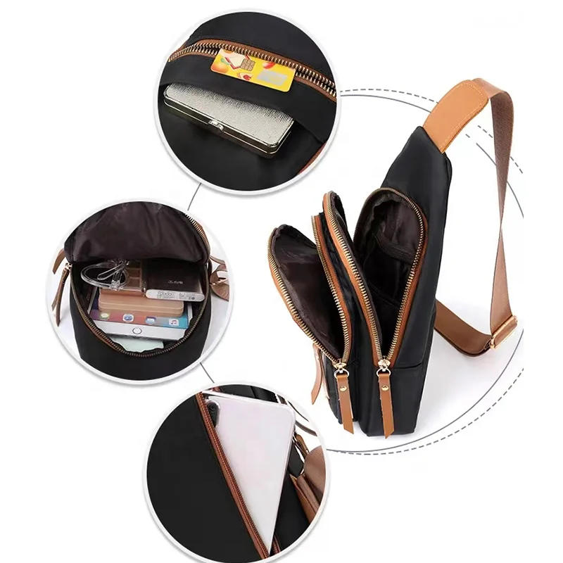 Custom Mens Messenger Crossbody Backpack Shoulder Bag Unisex Waterproof Sling Bag Pouch for Women Men