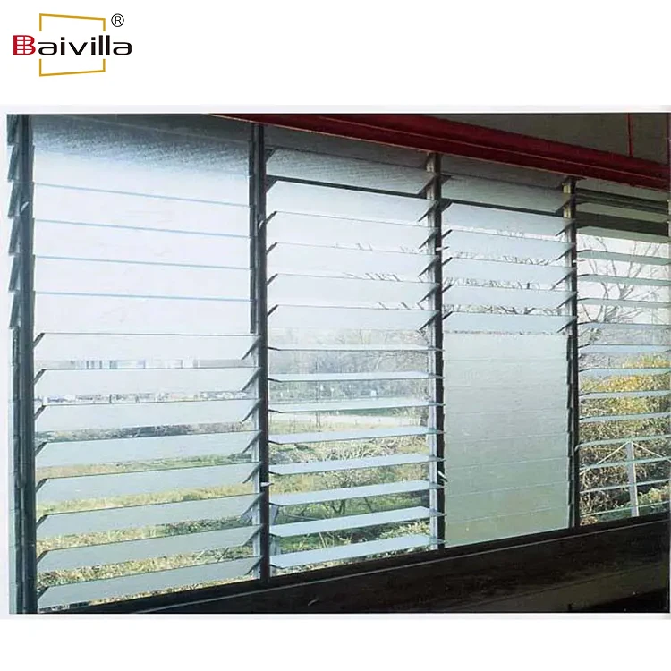 Modern louver glass air ventilation bathroom windows louvered toilet window with frosted glass
