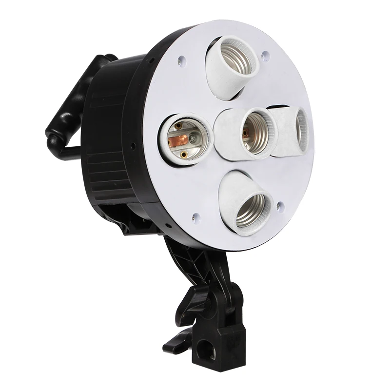 Photo Video Studio 5 in 1 Socket E27 Lamp Bulb Light Head Holder for Photography Continuous Lighting