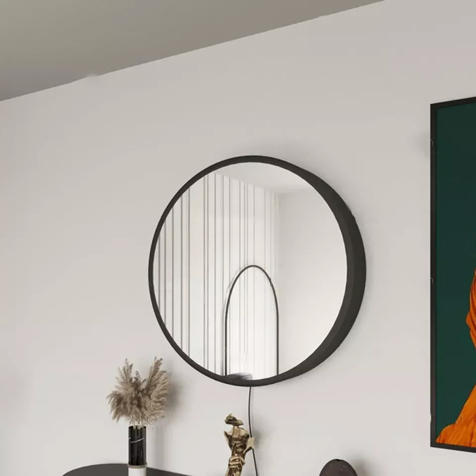 LED LIGHT Circle Infinity Mirrors For Wall Decor Retro Mirror Personalized Glass Decorative Hanging Mirror Gift