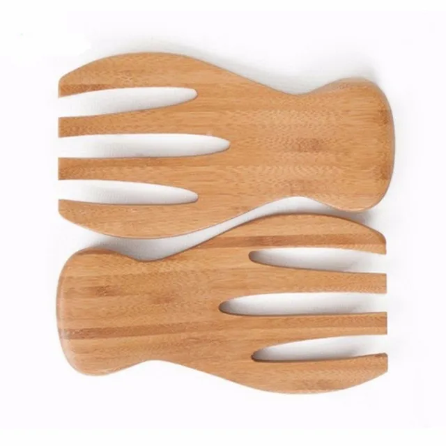 Wholesale eco-friendly kitchen customized logo bamboo salad claws for bowl