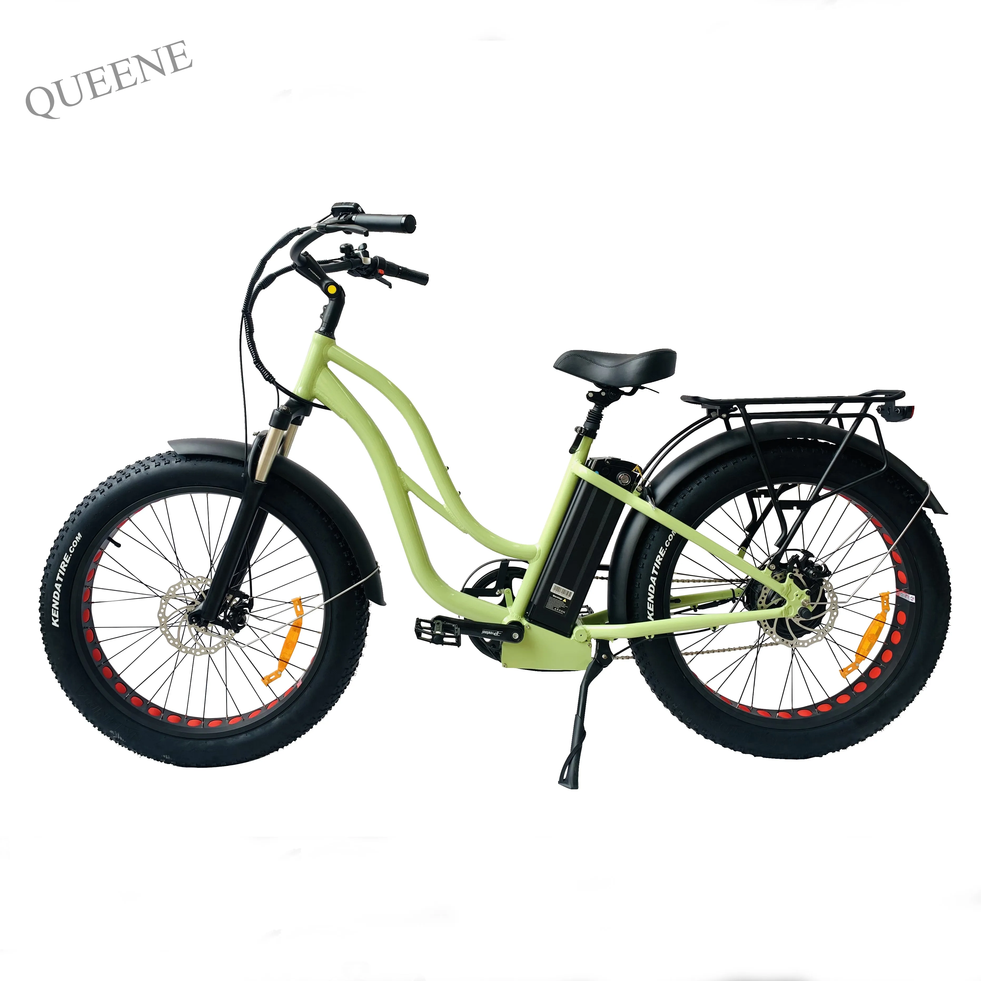  QUEENE/26*4 0 толстые шины Пляжный круизер низкоступенчатый сквозной шифратор электрический велосипед городской с толстыми шинами