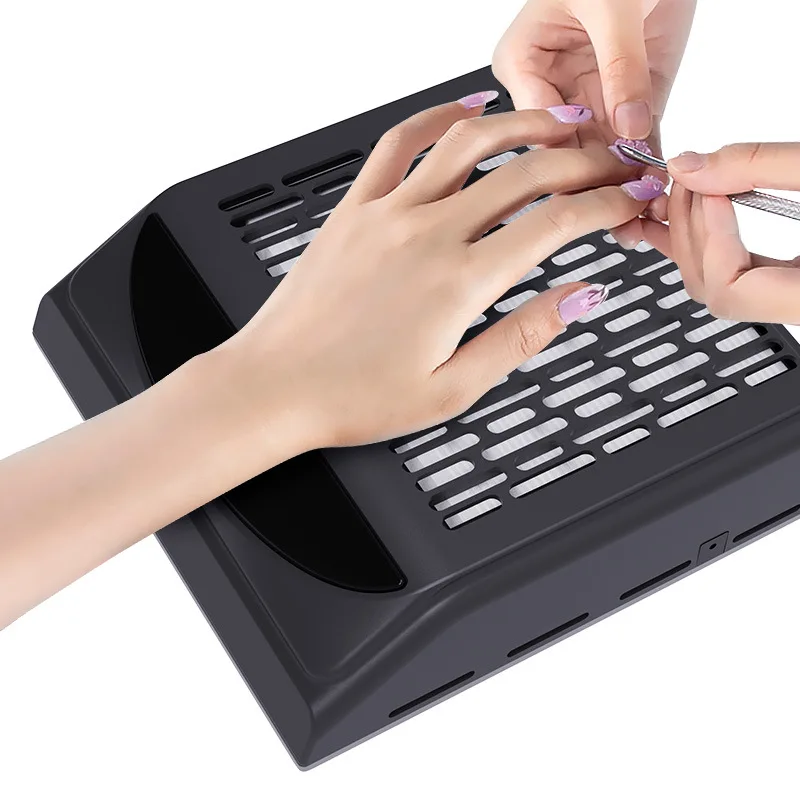 2024 Hot Sale Rechargeable Nail Art Manicure Dust Collector Professional 100w Powerful Two Colors USB Charge Low Noise