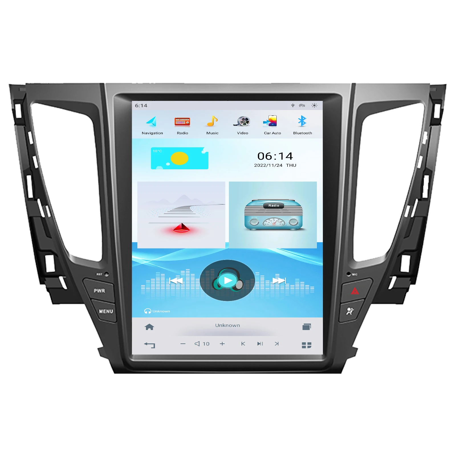 Qualcomm Core Android 11 Автомобильный видео умный экран GPS навигация поддержка Bluetooth для MITSUBISHI PAJERO Sport/L200