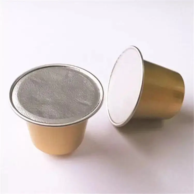 37mm Nespresso aluminum reusable coffee capsules with foil lid