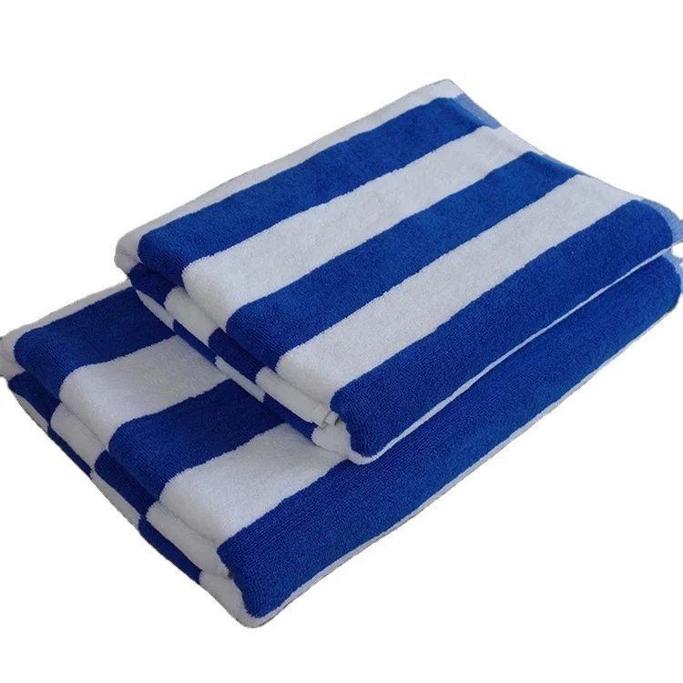 
Stripe Beach Towel Wholesale Blue White Striped Beach Cotton Hotel Bath Towel 