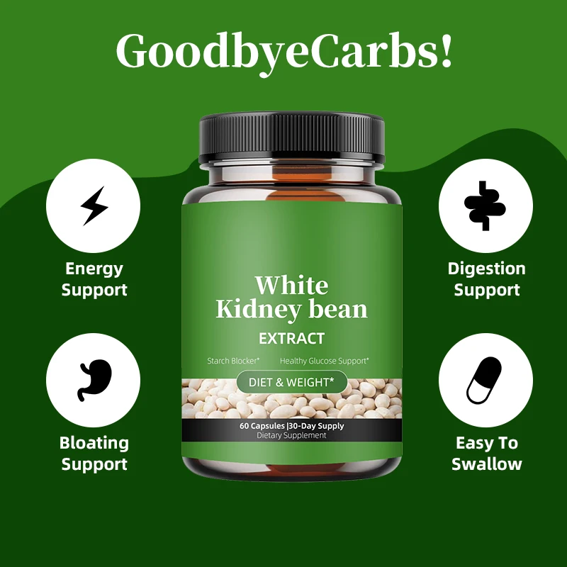 OEM Vegetarian Weight Management White Kidney bean extract capsules Fat burning boost metabolism appetite suppressant supplement