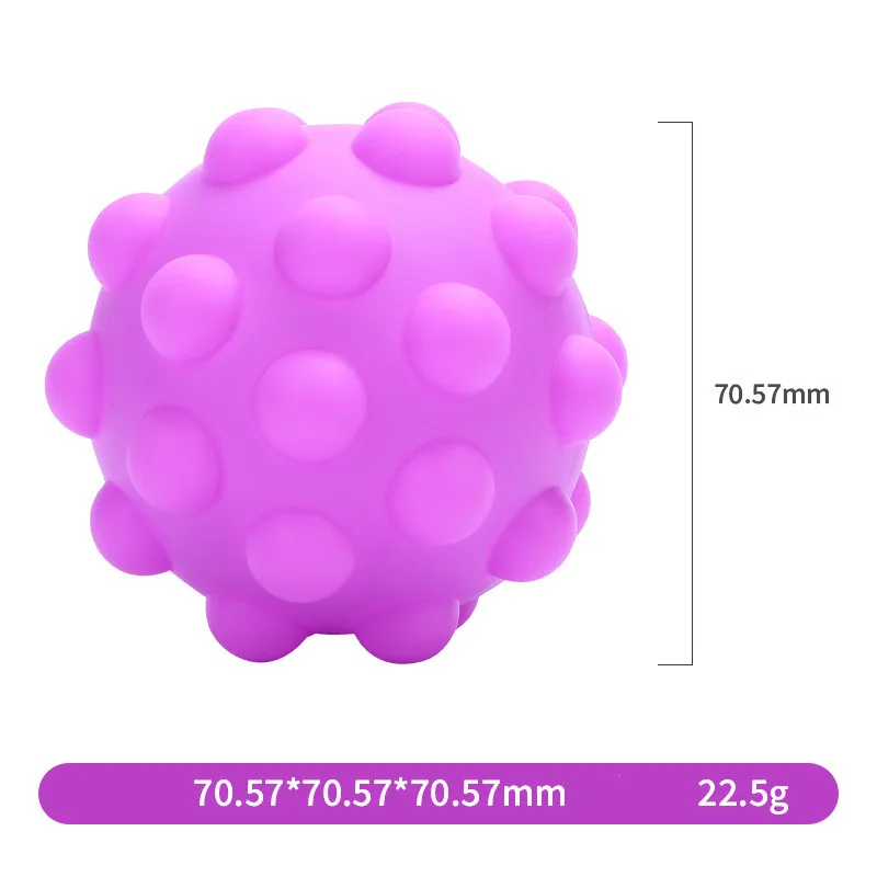 2021 New Arrival Good Quality Colorful Silicone Fidget Push Pop Bubble Stress Ball Toy for Kids