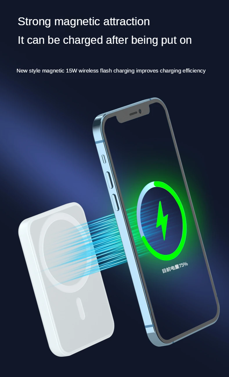 Original Factory Mag Safe Battery Pack For Iphone 12 High Quality Clone Magsaf Magnetic Wireless Power Bank Safe Packs For Apple