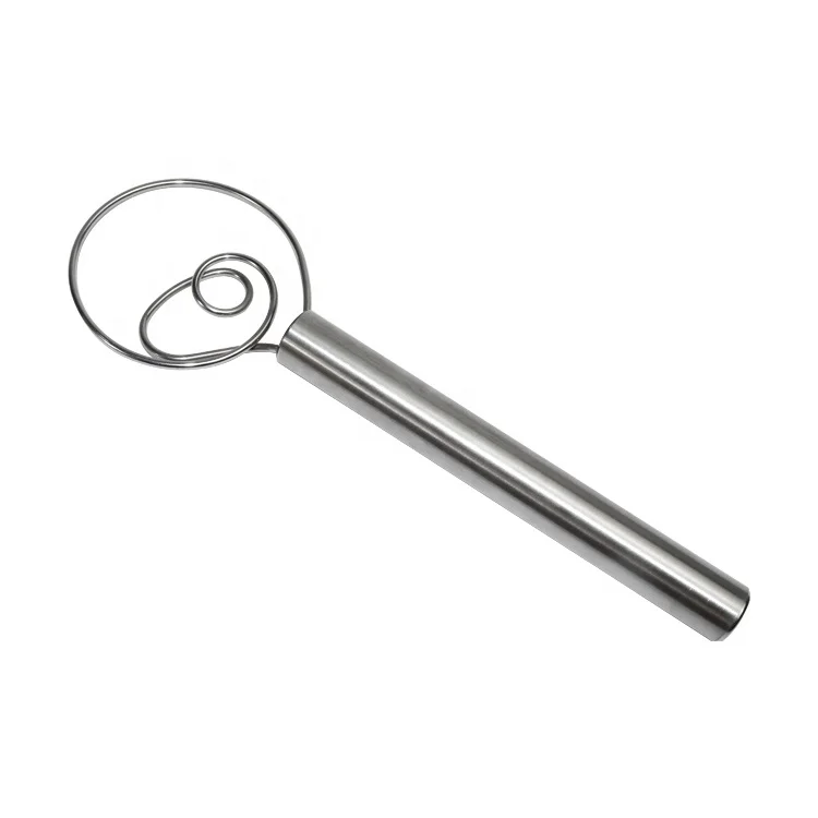 Stainless steel Dough Whisk Flour Mixer Stainless Steel Kitchen Egg beater Manual Egg Whisk