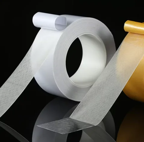 Strong Acrylic Adhesive Reinforced Waterproof Repair Hot Melt Fabric Yellow Double Sided Carpet Cloth Tape for Carpet Adhesion