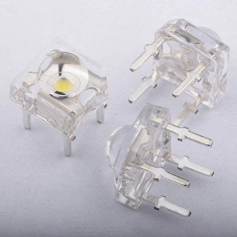 Factory Supply White Super Flux Led 5mm Piranha Led Dip Led Diodes 2.2V Diffused Red Light White Diffused Lens 4pin Piranha Led