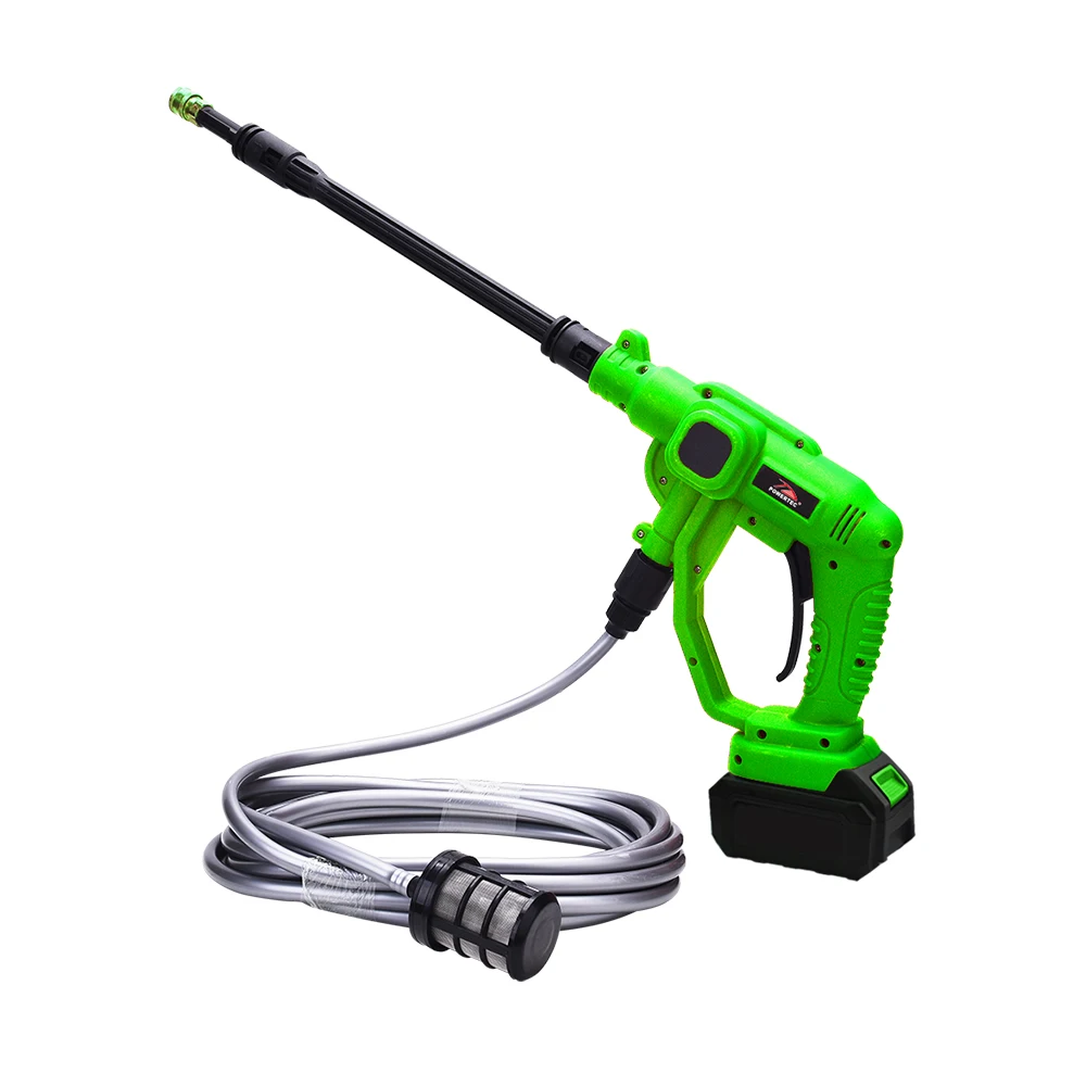 POWERTEC 20V Cordless Pressure Washer Portable Cordless Car Wash Dirty Cleaning Water Gun Machine