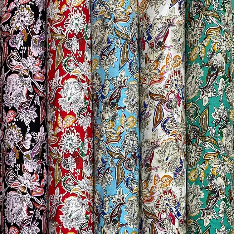 Shaoxing новый запас модная однотонная тканая цифровая печать на вискозной ткани для