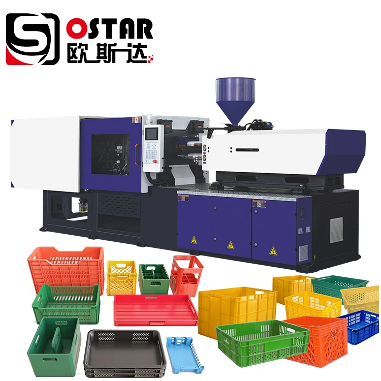 Fast speed 550t 5500kn plastic injection machine making machinery for storage box fruit vegetable crate