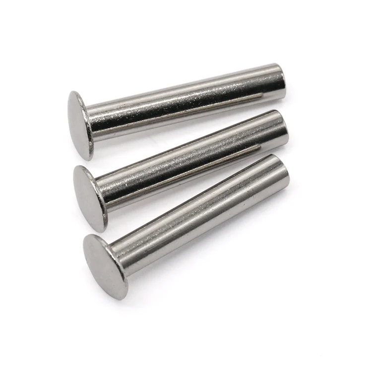 Wholesale high hardness round head steel half pipe rivet for industrial machinery