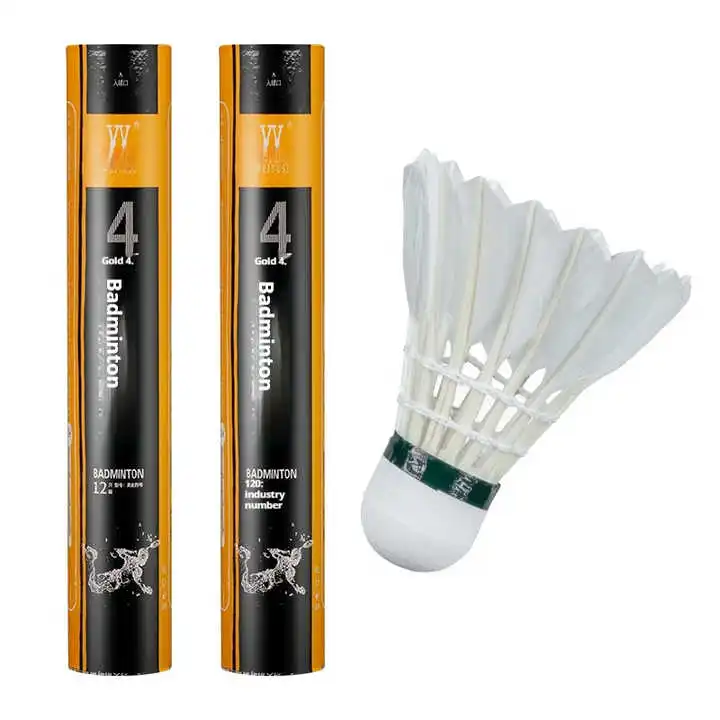 Feathered Badminton Shuttlecock for Professional and Casual Players with Enhanced Durability for Indoor Use