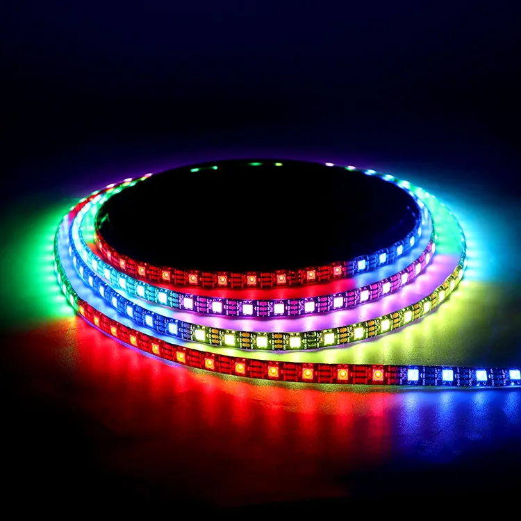 Индивидуально адресуемый tira ws2812b 5 м 5050 smd 60led m 5 В 144 умный программируемый адрес ws2812 2812b пиксель RGB светодиодная лента