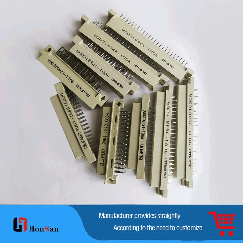 Smart Vertical Pcb 2 Rows 64 Pin Din41612 Connector With Board Lock