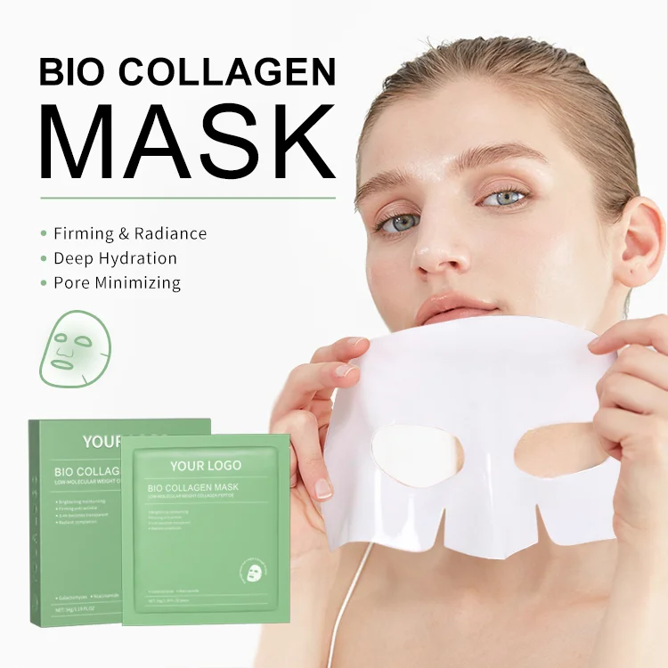 Tiktok vente chaude hydratation hydro gel bio collagen masque feuille retrecissement des pores nuit collagen masque de sommeil