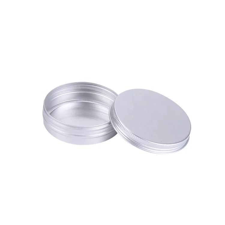 Wholesale Small Round Flat Cosmetic Box Metal Cream Jars Aluminium Tin Can