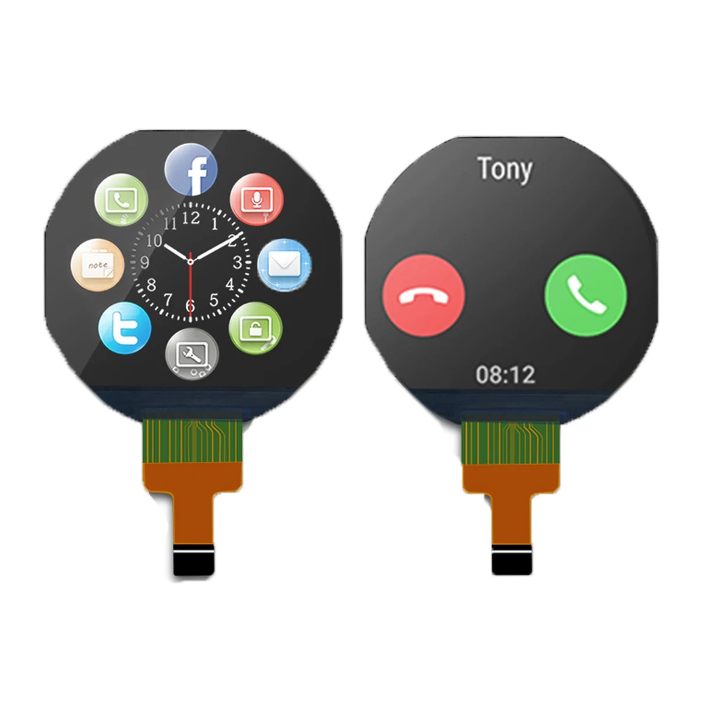 1.08 1.08' Inch 240xRGBx210 SPI Interface TFT LCD Display Module for Smart Watch