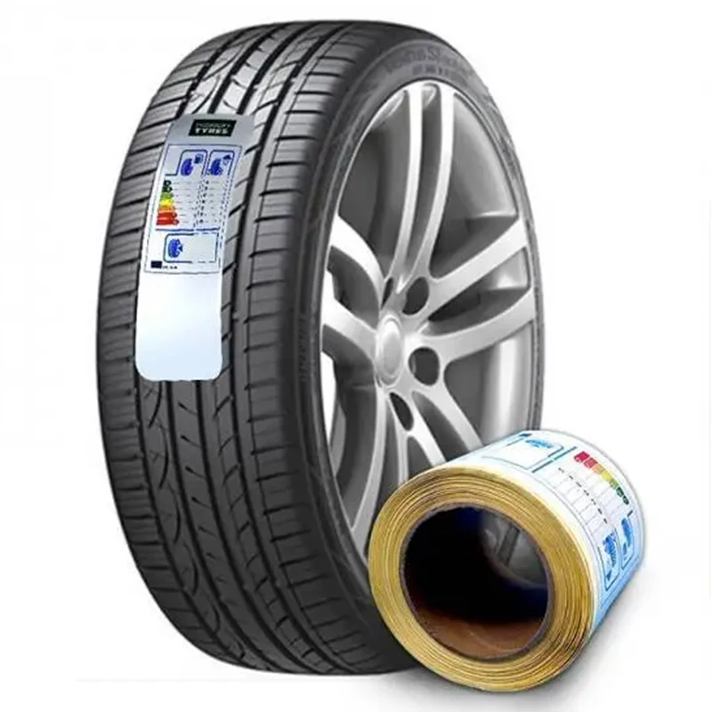 China Factory Custom PP Tire Labels Self Adhesive Tyre Stickers Marking Label Rubber Tyre Label
