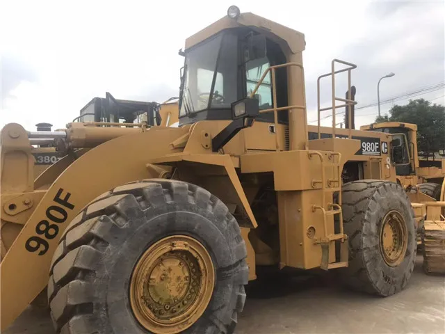 5.3cbm used cat 980f end front wheel loader machine with low hours caterpillar 980 f pay loader cat980f