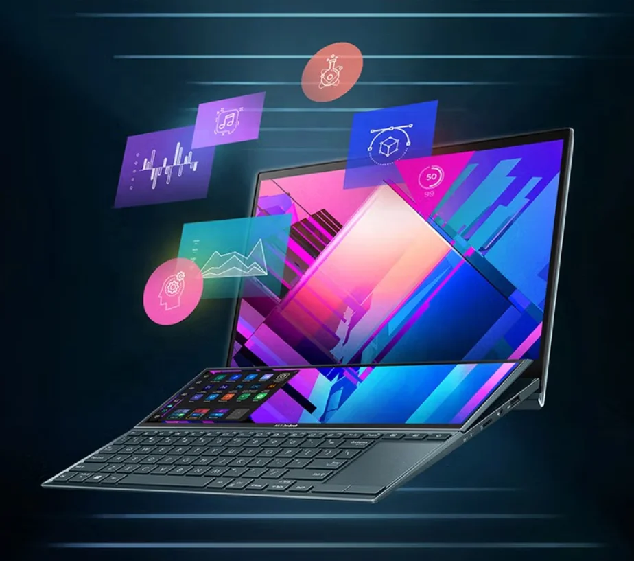 AS US Dual Screen Laptop ZenBook 14 inch NotebookTouch Display Core i5-1155G7 16G 512G  Win 10 Laptops