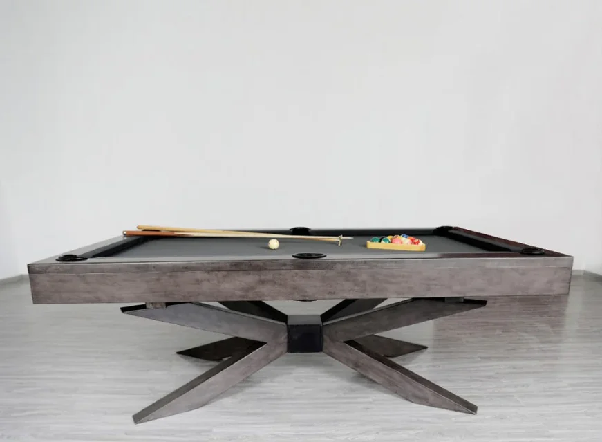 China Factory Sale Cheap Price Classic Antique Style Wood Carved Rustic Pool Billiards Table 7ft 8ft 9ft for Sale