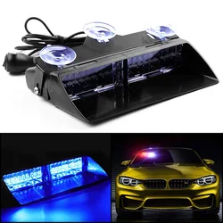 Car 16 LED Red/Blue Amber/Wite Signal Viper S2 Police Strobe Flash Light Dash Emergency Flashing windshield Warning Light 12v